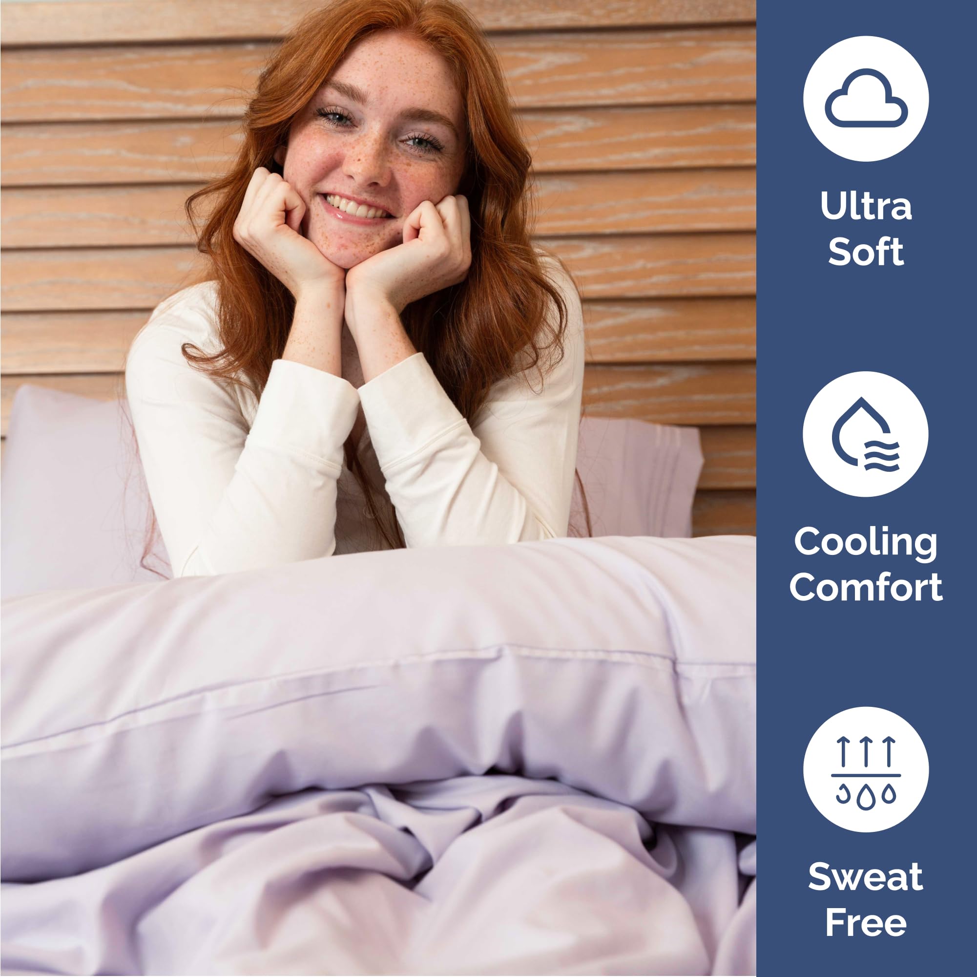 Twin Size 3 Piece Sheet Set - Comfy Breathable & Cooling Bed Sheets Set - Hotel Luxury Bedding for Women, Men, Kids, Teens, Boys & Girls - Deep Pockets, Soft, Wrinkle Free - Oeko-Tex - Light Lavender - Image 4