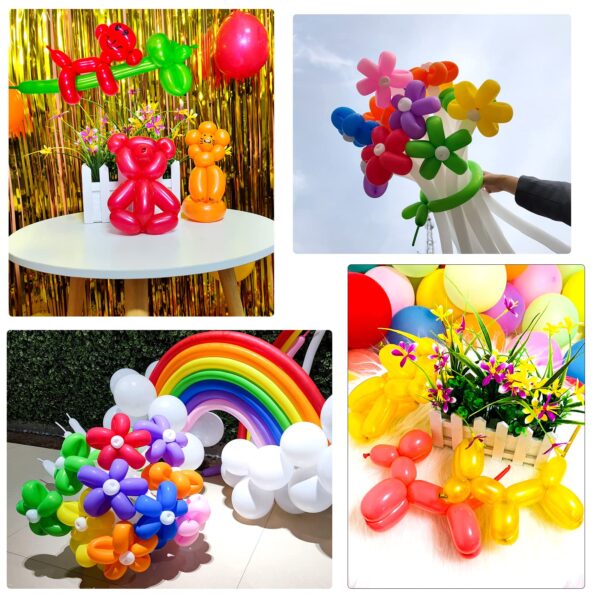 ZBYDNG Orange 260 Long Skinny Twisting Animal Balloons, Rainbow Balloons for Animal Shapes Carnival Festival Party Supplies 100pcs - Image 8
