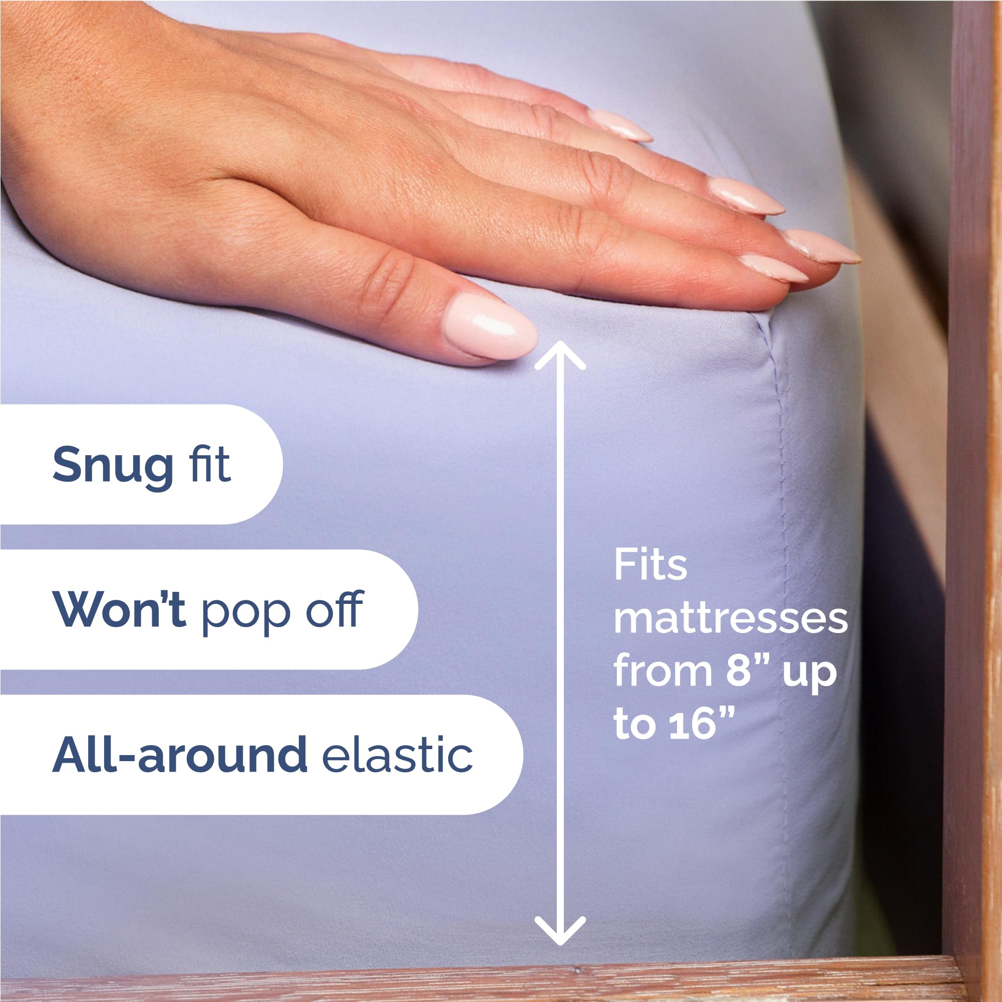 Twin XL Size 3 Piece Sheet Set - Comfy Breathable & Cooling Bed Sheets Set - Hotel Luxury Bedding for Women, Men, Kids, Teens, Boys & Girls - Deep Pockets, Soft and Wrinkle Free - Oeko-Tex - Lavender - Image 3