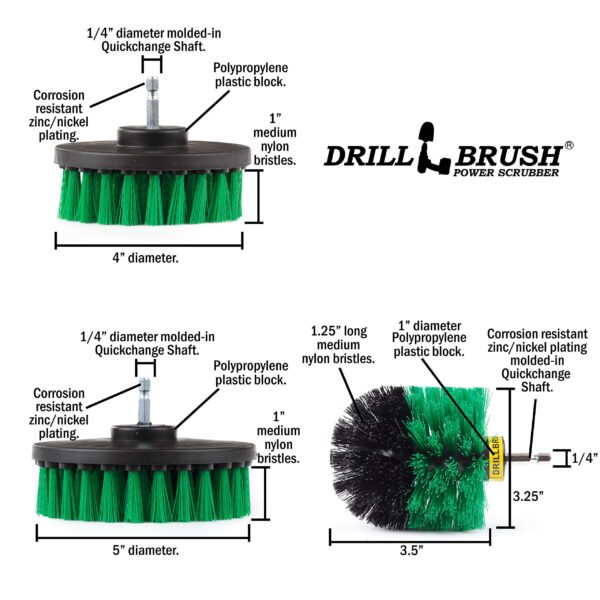 Kitchen Cleaning Supplies - Household Scrubber Set - Kitchen Cleaner Brushes - Oven Scrubbing Tools - Household Cleaning Supplies - Pan and Pot Scrub Brush for Home - Drill Brush Kit to Clean Fridge - Image 6