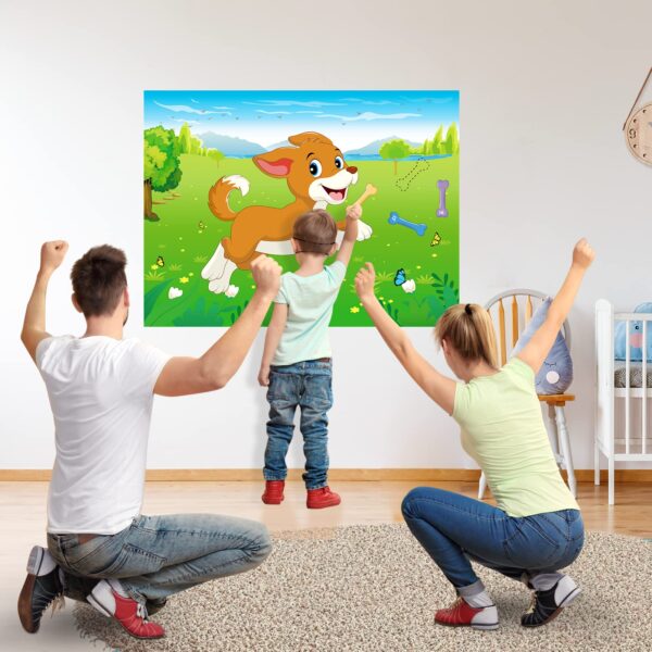 Morcheiong Pin The Tail on The Dog Birthday Party Game with 48pcs Bones, Give The Puppy A Bone Game for Kids' Dog Birthday Party Supplies - Image 7