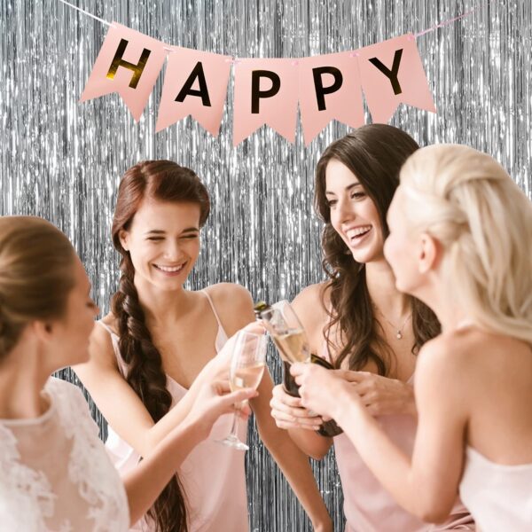 20 Pack Foil Curtain Backdrop Silver Metallic Tinsel Foil Fringe Curtains Photo Booth Props for Birthday Wedding Engagement Baby Shower Bachelorette Christmas Holiday Celebration Party Decorations - Image 5
