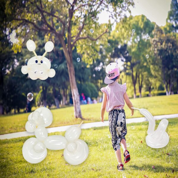 ZBYDNG 260 Balloons Clear, Thickening Long Balloons for Tying Arch, Twisting Latex Animals Magic Modeling Skinny Birthday Balloon for Kid‘s Party Wedding Decoartion Supply 100pcs - Image 7