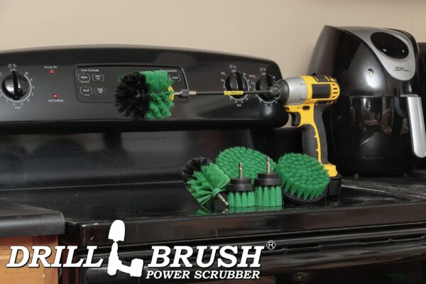 Kitchen Cleaning Supplies - Household Scrubber Set - Kitchen Cleaner Brushes - Oven Scrubbing Tools - Household Cleaning Supplies - Pan and Pot Scrub Brush for Home - Drill Brush Kit to Clean Fridge - Image 7