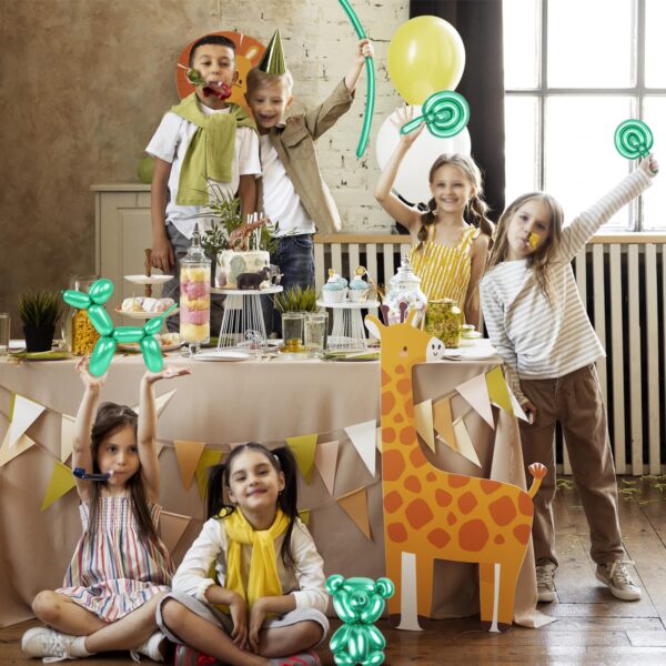 ZBYDNG Metallic Green Long Balloons Premium 260 Twisting Animals Magic Balloons for Birthday Kids Wedding Party Supply 100pcs - Image 7