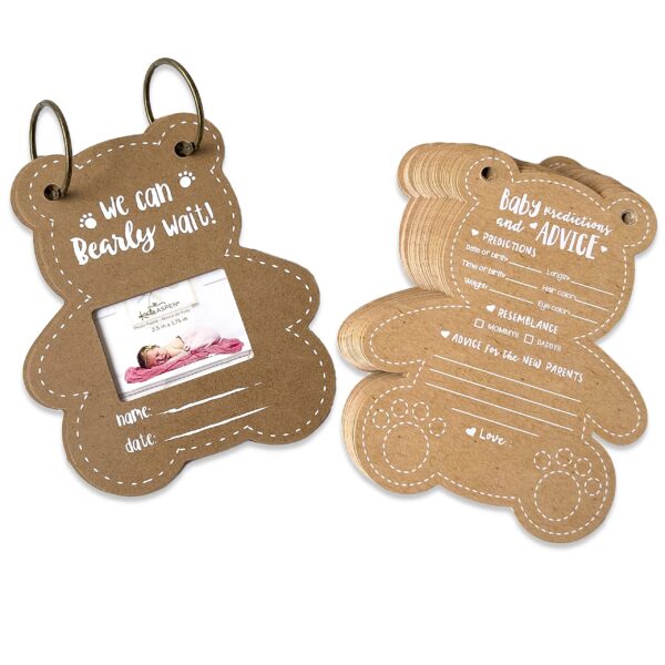 Kate Aspen Teddy Bear Advice Cards and Baby Predictions For Baby Shower Games - We Can Bearly Wait Baby Shower Decorations - Gender Reveal Games, Party Activity And Keepsake For Parents-to-be - Image 8