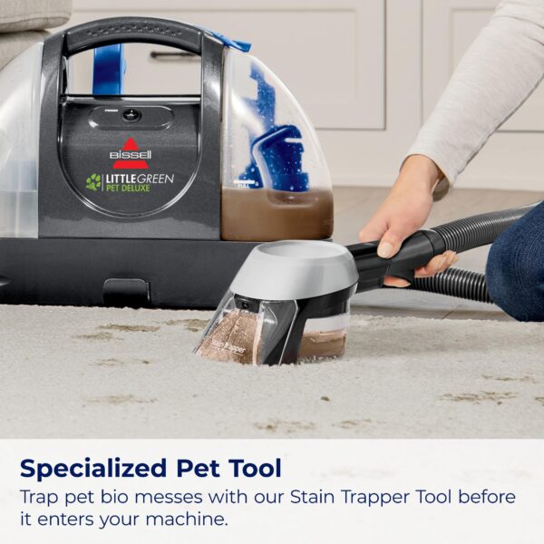 Bissell Little Green Pet Deluxe Portable Carpet Cleaner and Car/Auto Detailer, 3353, Gray/Blue - Image 7