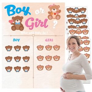 MISS FANTASY Bear Gender Reveal Decorations - Voting Gender Reveal Games Gender Reveal Ideas Gender Reveal Decorations, Baby Gender Reveal Decorations Boy or Girl Gender Reveal Party Decor Supplies