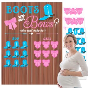MISS FANTASY Boots or Bows Gender Reveal Decorations - Voting Gender Reveal Games Ideas Gender Reveal Decorations, Baby Gender Reveal Decorations for Boy or Girl Gender Reveal Party Decor Supplies
