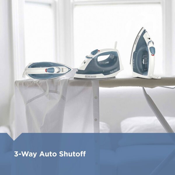 BLACK+DECKER Easy Steam IR40V Compact Iron & IR1350S Professional Steam Iron Bundle - Image 4