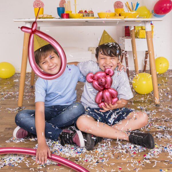 ZBYDNG Metallic Red Long Balloons Premium 260 Twisting Animals Magic Balloons for Birthday Kids Wedding Party Supply 100pcs - Image 6