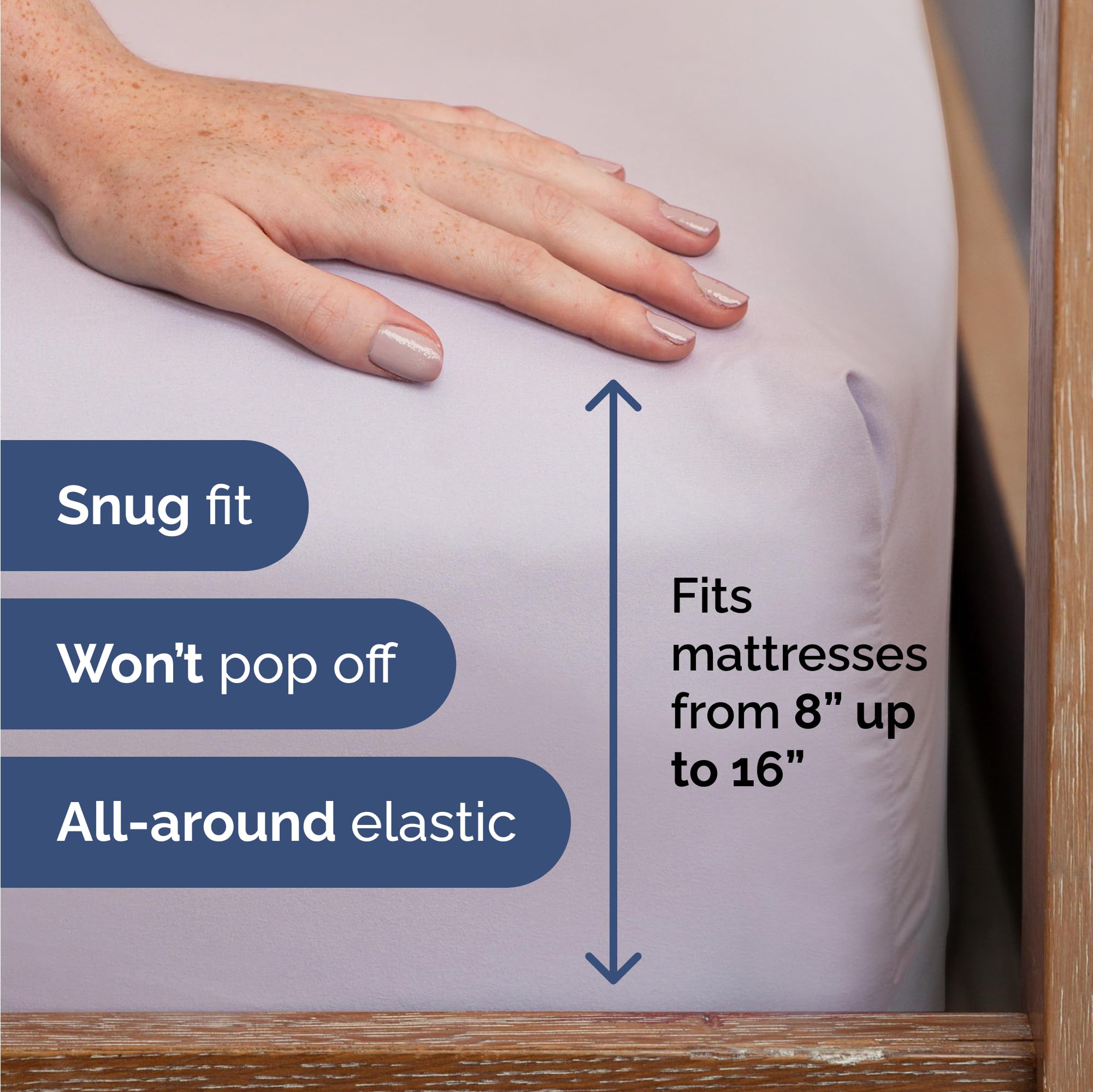 Twin Size 3 Piece Sheet Set - Comfy Breathable & Cooling Bed Sheets Set - Hotel Luxury Bedding for Women, Men, Kids, Teens, Boys & Girls - Deep Pockets, Soft, Wrinkle Free - Oeko-Tex - Light Lavender - Image 3