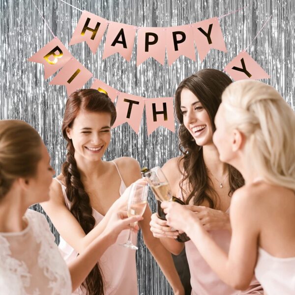 5 Pack Foil Curtain Backdrop Silver Metallic Tinsel Foil Fringe Curtains Photo Booth Props for Birthday Wedding Engagement Baby Shower Bachelorette Christmas Holiday Celebration Party Decorations - Image 4