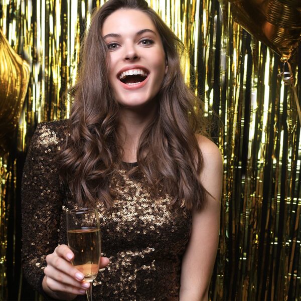 5 Pack Foil Curtain Backdrop Gold Metallic Tinsel Foil Fringe Curtains Photo Booth Props for Birthday Wedding Engagement Baby Shower Bachelorette Christmas Holiday Celebration Party Decorations - Image 4