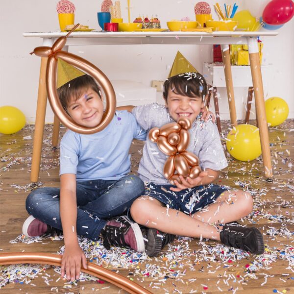 ZBYDNG Metallic Champagne Gold Long Balloons Premium 260 Twisting Animals Magic Balloons for Birthday Kids Wedding Party Supply 100pcs - Image 6