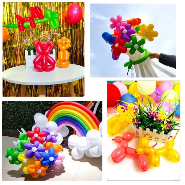 ZBYDNG Light Blue Long Balloons Premium 260 Twisting Balloons Animals Magic for Birthday Kids Wedding Party Supply 100pcs - Image 6