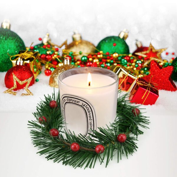 Lystaii 10pcs Christmas Candle Rings Red Artificial Berry Candle Rings with Grass Mini Christmas Wreath for Pillar Candle Christmas Holiday Table Decorations Rustic Wedding Table Centerpiece (Large) - Image 9