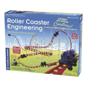 Thames & Kosmos Roller Coaster Engineering STEM Kit | Design, Build, Experiment w/ Working Roller Coaster Models | Explore Physics, Forces, Motion, Energy, Velocity & More | Solve Building Challenges