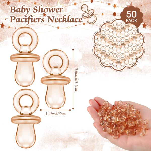 Thyle 51 Pcs Pacifier Hunt Baby Shower Games Include Hunt Sign and 50 Acrylic Pacifiers for Baby Shower Game Decoration Gift Sets Gender Reveal Party Decor(Brown Bear) - Image 4