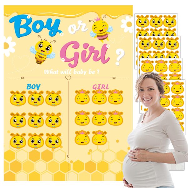 MISS FANTASY What Will It Bee Gender Reveal Decorations - Voting Gender Reveal Games Ideas Gender Reveal Decorations, Baby Gender Reveal Decorations Boy or Girl Gender Reveal Party Decor Supplies