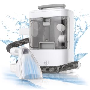 IRIS USA Carpet Spot Cleaner Machine with Auto Spray for Low Pile Carpets, Couch, Sofa, Upholstery, Car Detailing,Shallow Berber Rug, Lightweight Portable Chemical-Free Stain Remover 500mL Water Tank