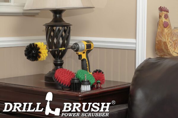 Ultimate Drillbrush Variety Kit with Long Reach Extension - Power Scrubber - Glass Cleaner - Bathroom Accessories - Shower Cleaner - Kitchen Accessories - Deck Brush – Grout Cleaner - Garden Statues - Image 6