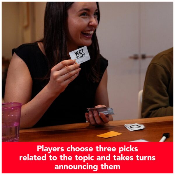 Spin Master Games, Draft’d, Competitive Drafting Party Game with Hilarious Prompts for College Nights, Football Watch Parties, Happy Hour Activity, for Teens & Adults, 3-5 Players, for Ages 14 & Up - Image 4