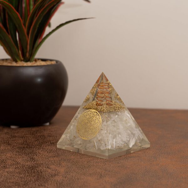 Agate Mart Selenite Orgonite Pyramids, Harnessing Clarity and Protection with Black Tourmaline Pendant - Image 6