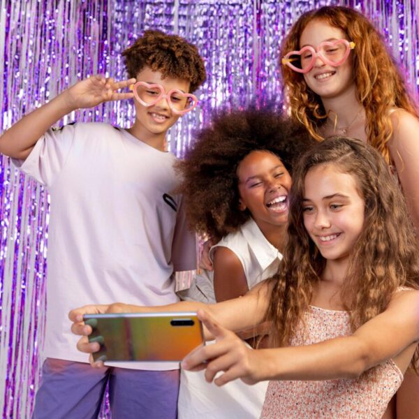 10 Pack Foil Curtain Backdrop Purple Metallic Tinsel Foil Fringe Curtains Photo Booth Props for Birthday Wedding Engagement Baby Shower Bachelorette Christmas Holiday Celebration Party - Image 5