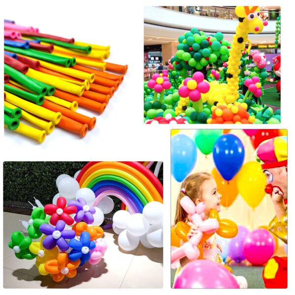 ZBYDNG Black Long Balloons Premium 260 Twisting Balloons Animals Magic for Birthday Kids Wedding Party Supply 100pcs - Image 8