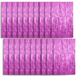 20 Pack Foil Curtain Backdrop Metallic Tinsel Foil Fringe Curtains Photo Booth Props for Birthday Wedding Engagement Baby Shower Bachelorette Christmas Holiday Celebration Party Decorations