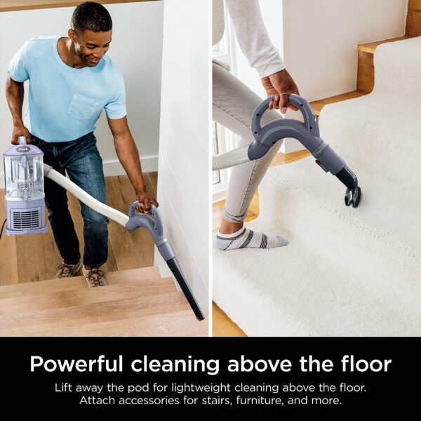 Shark NV352 Navigator Lift Away Upright Vacuum, Hepa Filter, Anti-Allergen Technology, Swivel Steering, Ideal for Carpet, Stairs, & Bare Floors, with Wide Upholstery & Crevice Tools, Lavender - Image 5