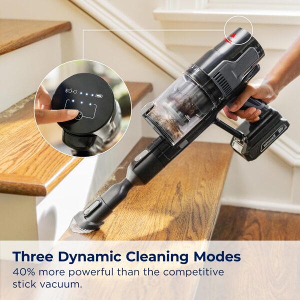 Bissell CleanView XR 200W Lightweight Cordless Vacuum w/Removable Battery, 35-min runtime, Tangle-Free Brush Roll, LED Lights, XL Tank, Dusting & Crevice Tool, Wall Mount, 3789U - Image 3