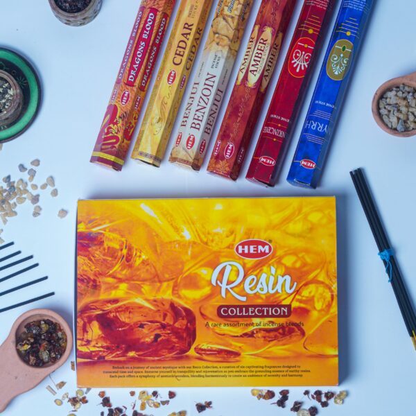 Hem Premium Incense Sticks, Resinous Series, 120 Sticks, Benzoin, Myrrh, Copal, Amber, Frankincense, Dragon Blood.