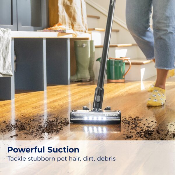 Bissell CleanView XR 200W Lightweight Cordless Vacuum w/Removable Battery, 35-min runtime, Tangle-Free Brush Roll, LED Lights, XL Tank, Dusting & Crevice Tool, Wall Mount, 3789U - Image 2