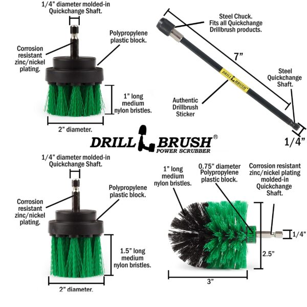 Kitchen Cleaning Supplies - Household Scrubber Set - Kitchen Cleaner Brushes - Oven Scrubbing Tools - Household Cleaning Supplies - Pan and Pot Scrub Brush for Home - Drill Brush Kit to Clean Fridge - Image 5