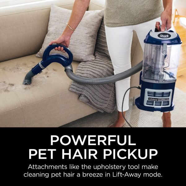 Shark Upright Vacuum, Navigator Lift-Away Deluxe with Large Dust Cup Capacity, HEPA Filter, Swivel Steering, Upholstery Tool & Crevice Tool, Blue, NV360 - Image 5