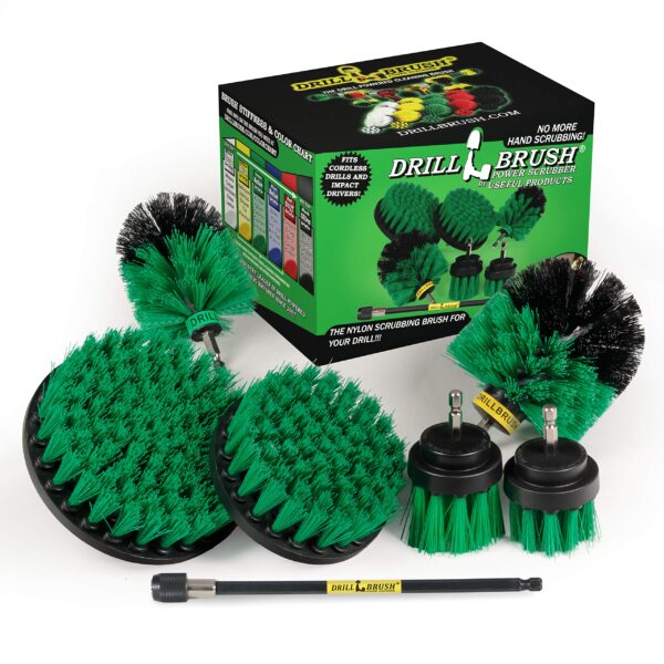 Kitchen Cleaning Supplies - Household Scrubber Set - Kitchen Cleaner Brushes - Oven Scrubbing Tools - Household Cleaning Supplies - Pan and Pot Scrub Brush for Home - Drill Brush Kit to Clean Fridge