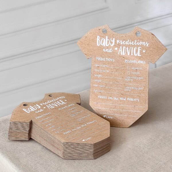 Onesie Baby Prediction Card Book Keepsake, By Kate Aspen Advice Cards, Best Wishes, Boho Baby Shower Decoration, Gender Neutral Baby Shower Game & Party Activity - Image 7