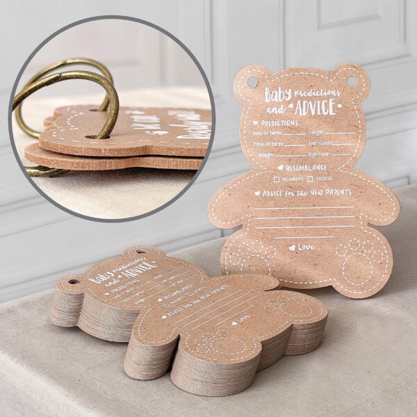 Kate Aspen Teddy Bear Advice Cards and Baby Predictions For Baby Shower Games - We Can Bearly Wait Baby Shower Decorations - Gender Reveal Games, Party Activity And Keepsake For Parents-to-be - Image 4